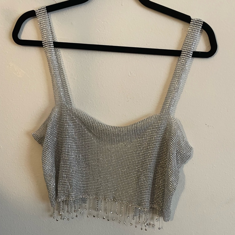 eva rhinestone top